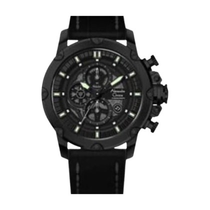 Alexandre Christie ALCW6564MCLIPBA Sporty Chronograph Black Genuine Leather Men Watch